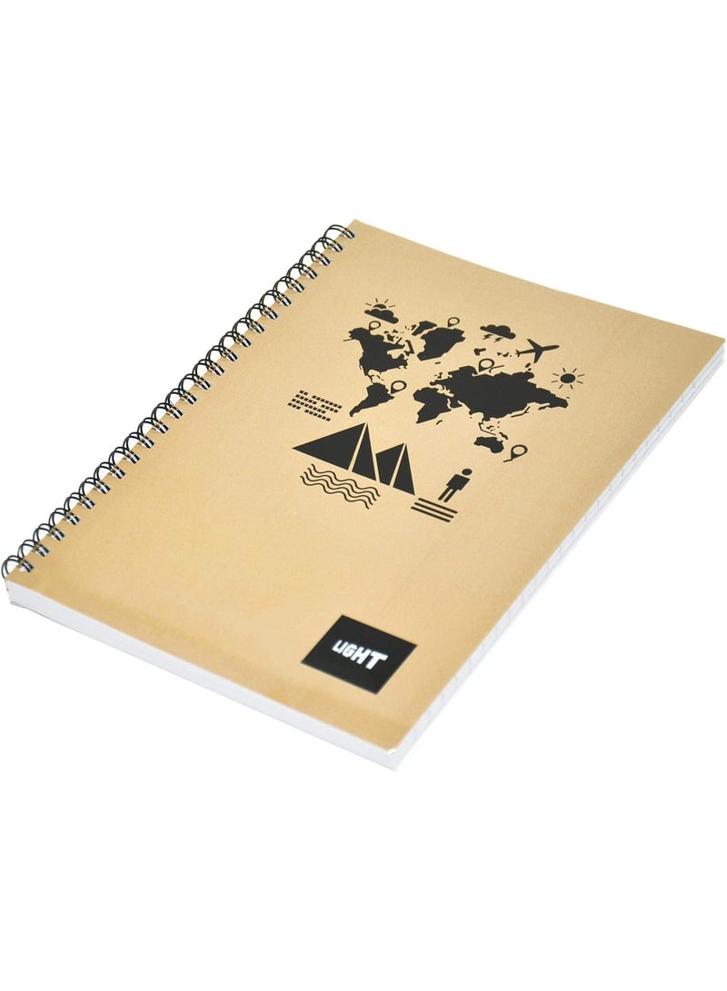 FIS Light LINBA41805S Spiral Soft Cover Single Line Notebook (Pack of 10 Pieces X 100 Sheets, A4) - Image 3